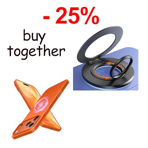 TORRAS Magnetic Case & Magnetic Phone Grip Ring Holder Kickstand