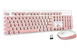 CORN Technology N520 Ergonomic Design, Retro Chiclet Round Keycaps, 2.4GHz Wireless Connectivity...