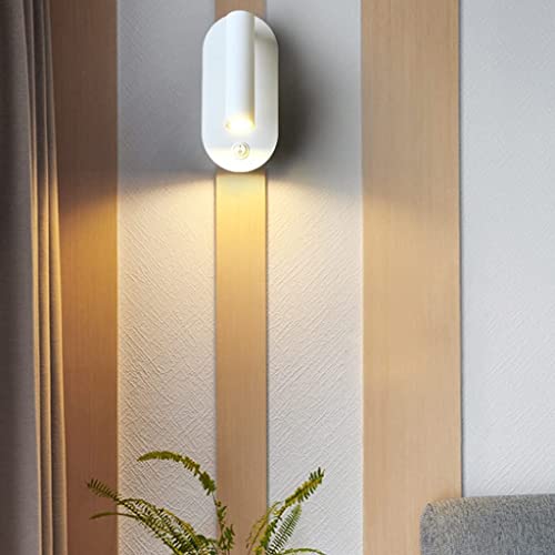 Foco de pared con interruptor sencillo lámpara lectura giratoria salón 5