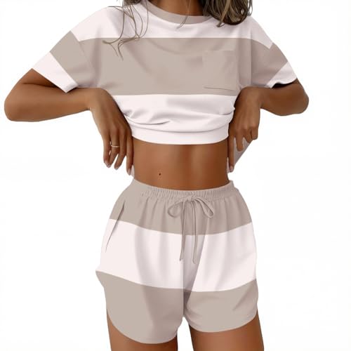 Image of Ekouaer Womens Pajama Sets Sexy Lounge Sets Side Split Short Pj Sets
