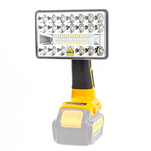 Luz de trabajo LED para Dewalt, exterior inalámbrica 20V 60V Flex Max Linterna LED Luz de trabajo recargable,18W 2000LM Focos,Adecuado para batería de iones de litio Dewalt 18/20V (Pistola) Cover