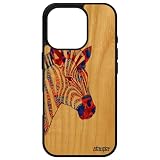 utaupia Cover per iPhone 16 Pro Legno Silicone Zebre Ragazza Fantasia Nero e Bianco Cavallo Africano 512 GB Tribal Pastello Antiurto Telefono