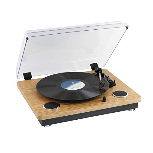 Clip Sonic Technology TES191 Tourne Disque Bluetooth Bois - Les Beatles, Paul McCartney, John Lennon, RIngo Starr, George Harrison Clip Sonic Technology TES191 Tourne Disque Bluetooth Bois