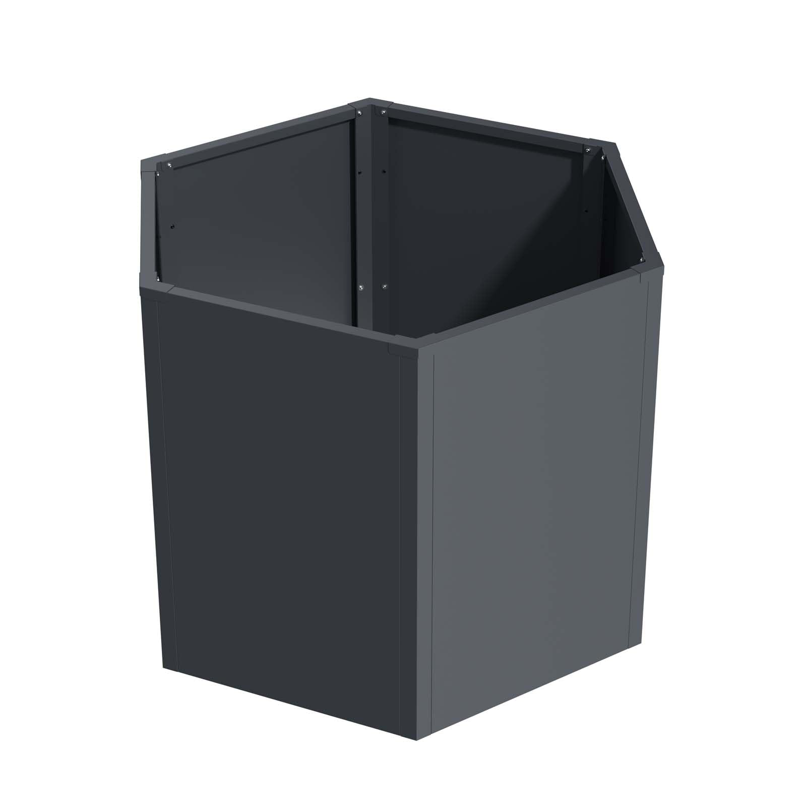 Schartec Podwyższona grządka metalowa, wygląd drewna, 150 x 75 x 77 cm, SHB1H odporna na promieniowanie