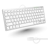 Macally USB C Wired Keyboard for Mac (USB C + USB A) – Compatible Keyboard for MacBook Pro/Air, iMac & MacMini – Compact Mac Keyboard