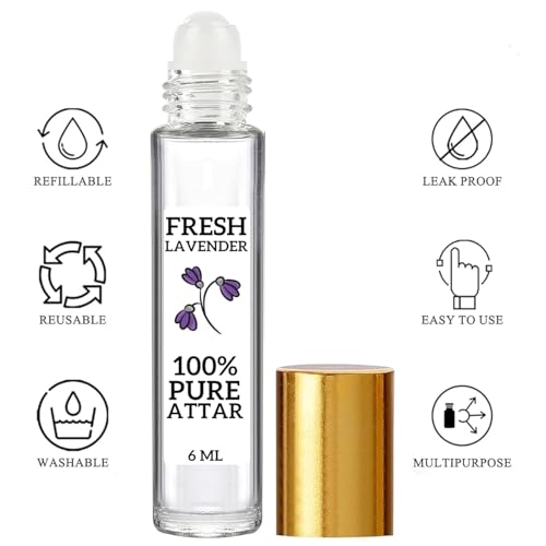 Image of 80% Scents Fresh Lavender Attar Perfume for Men - 6ml
