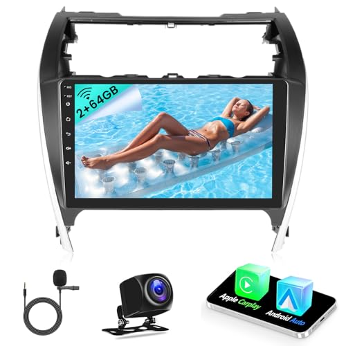 2+64GB Android 15 Car Radio for Toyota Camry 2012-2014 Wireless Carplay Android Auto, 10