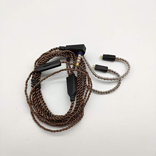 Newest KZ ZS3/ZS4/ZS5/ZS6 Dedicated Cable 0.75mm 2-Pin Upgraded Cable Replace Cable 2 PIN Upgrade Cable Ues for KZ Earphone with MIC