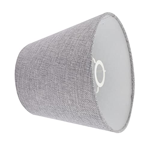 HOLIDYOYO Simple Structure Lampshade Grey Barrel Lamp Shade E14 Base Tabletop Lampshade Protective c