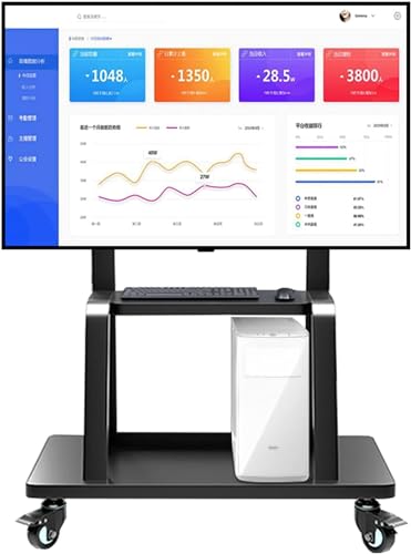 Soporte de TV móvil universal con ruedas y estante miniatura 1