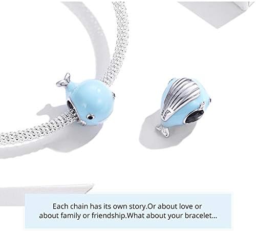 for Pandora Charm Bracelets for Women - 925 Sterling Silver Ocean Animal (Crab - Blue Whale) - Image 5