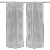 DII Sheer Lace Decorative Curtain Panels for Bedroom, Living Room, Large Windows, Tall Ceilings, Lar