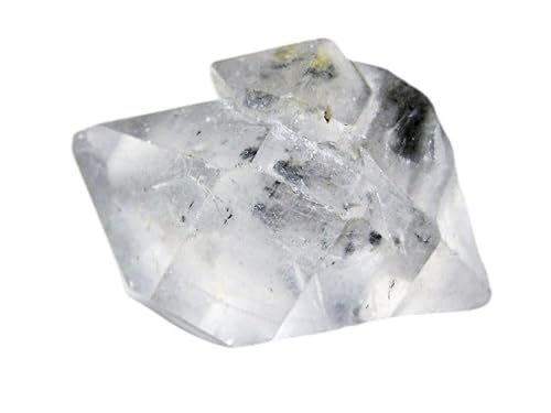 スティブナイト（輝安鉱）入り | ハーキマーダイヤモンド水晶 原石【T768-2489】