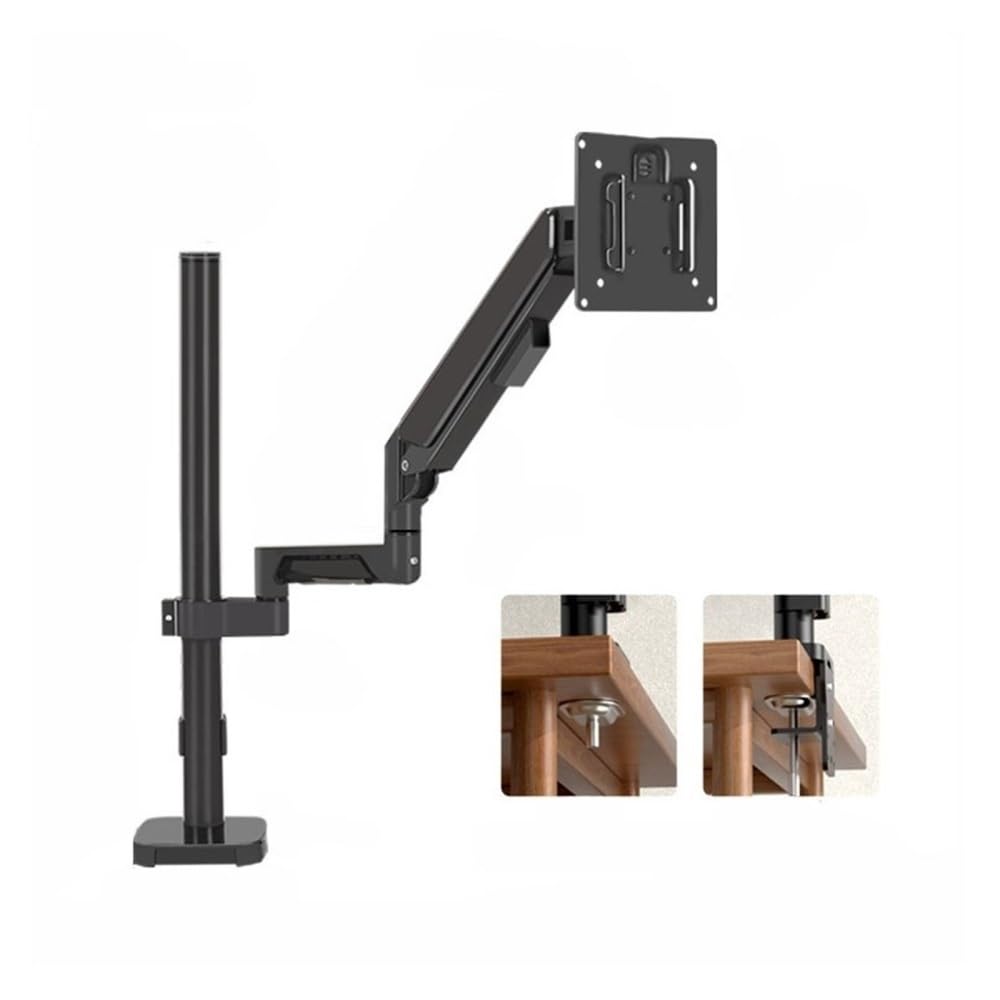 SaryEdge Height - Adjustable Monitor Stand Arm Single Monitor Mount, Adjustable Monitor Arm Desk Mount Fits 17-32 inch Screen, Holds 19.8lb, Full Motion Gas Sp,Black-600mm