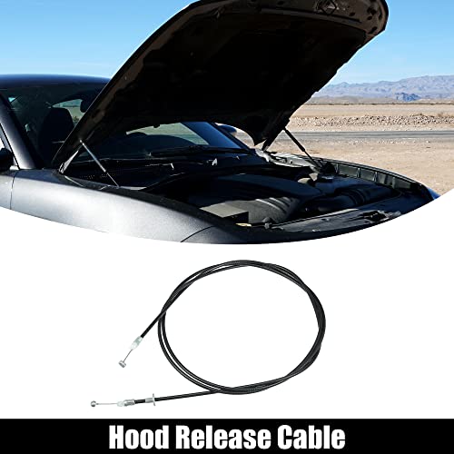 X Autohaux 74130S84A01 Front Hood Latch Lock Release Wire Cable Replace For Honda Accord 1998-2002 Black #TOP1