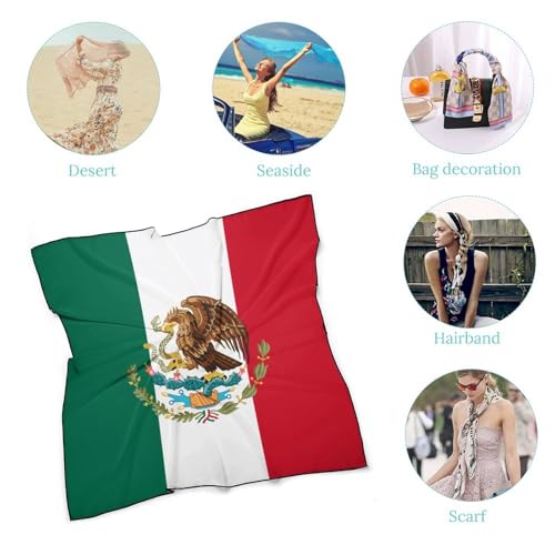 Mexico Flag Color Mexico Flag Color Bandana Womens Silk Scarfs With Double-sided Kerchiefs Different Patterns Headscarf Casual Square Scarf4