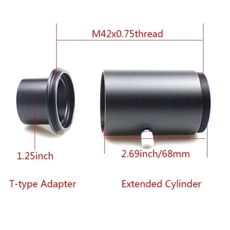 Tubo de extension para telescopio con anillo T de metal para astrofotografia nitida 3