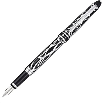 erofa Picasso 901 شعور غرامي من قلم نافورة باريس Iridium Fine Nib ، قلم كتابة فضي أسود