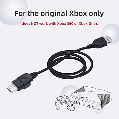 Mcbazel Pc Female Usb To Xbox Converter Adapter Cable Cord For Original Gen. 1 Xbox Console #TOP4