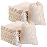 Pangda 100 Pieces Drawstring Cotton Bags Muslin Bags for Storage, Teas, Spices, Soaps, Candy, Jewellery, Wedding Party Favors and DIY Craft Home Decor (8 x 10 Inches)