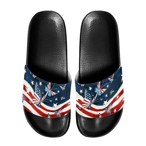 Image of Footwear for Mens Open Toe Athletic Sandals Anti-Slip Sole Slide Sandals Pillow House Flat Shoes Comfortable Slip On Slippers for Indoor & Outdoor
