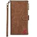 Produktbild CTIUYA Hülle für Xiaomi Mi 10 Lite 5G, Handytasche Case Handyhülle Leder Brieftasche mit Reißverschluss Tasche Kartenfach Klapphülle Geldbörse Flip Wallet Ledertasche für Xiaomi Mi 10 Lite 5G,Braun