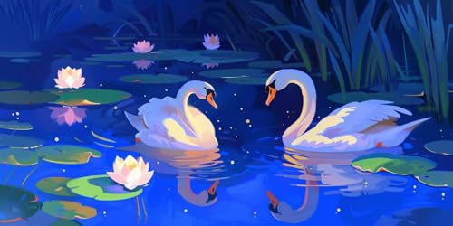 Broderie Diamant Cygne B483 pour chasser le stress par l'art thérapie