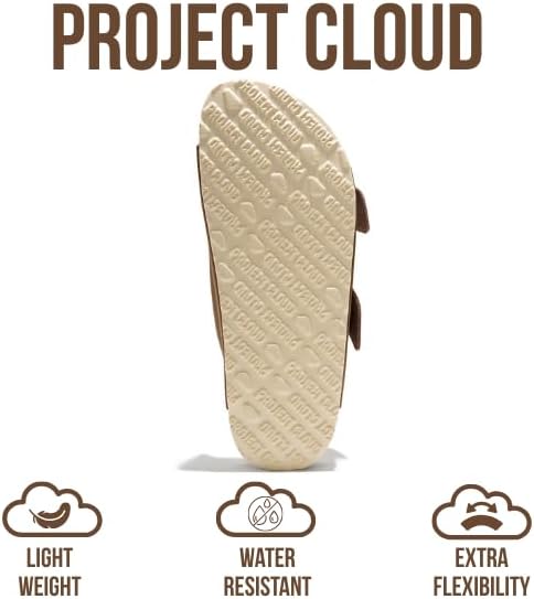 Project Cloud 100% Genuine Leather Flat Sandals for Women 2026 Comfortable Beach Essentials Womens Sandals Memory Foam Vacation Essentials Slides for Women Footwear (Santorini) - Image 5