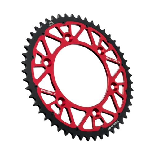 Kettenrad Twinstar 49Z pas 520 rouge couronne moto pas520