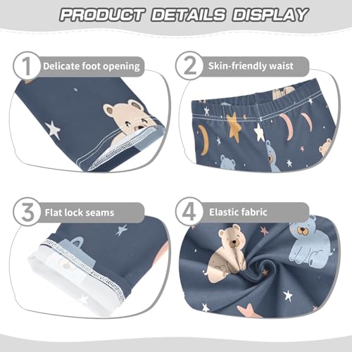 Toddler Girls Leggings Printed Yoga Pants Leggings Starry Sky Bear for Kids3
