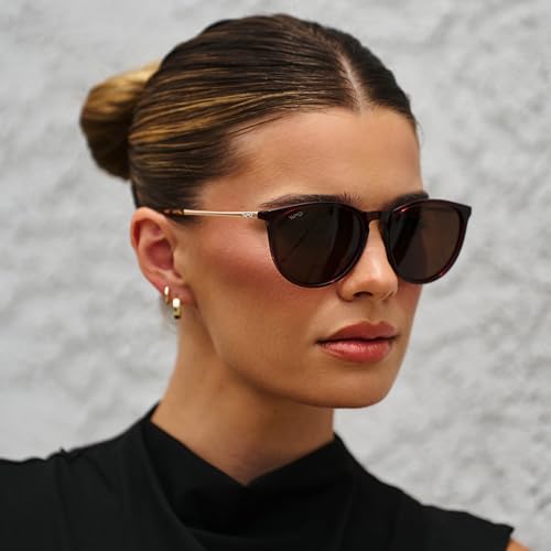 Image of WearMe Pro Round Polarized Sunglasses for Women - UV400 Protection, Lightweight Frame, Vintage Retro Style