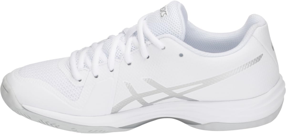 ASICS Women's Gel-Tactic 2 Volleyball Shoes, 7.5, White/Silver