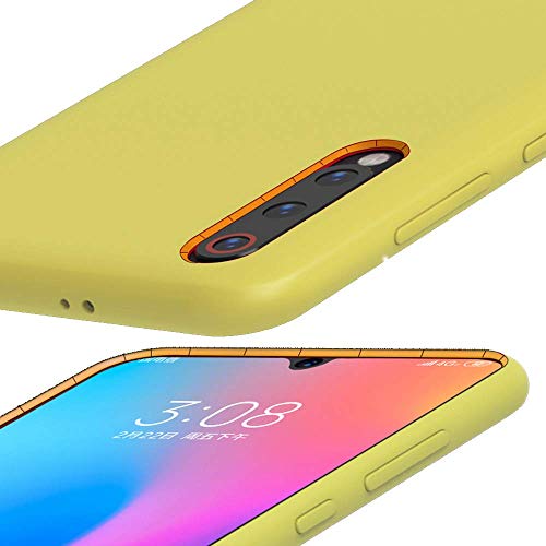 Funda para Xiaomi Mi 9/Mi 9 SE Teléfono Móvil Silicona Liquida Bumper Case y Flexible Scratchproof Ultra Slim Anti-Rasguño Protectora Caso (yellow, Xiaomi Mi 9 SE)