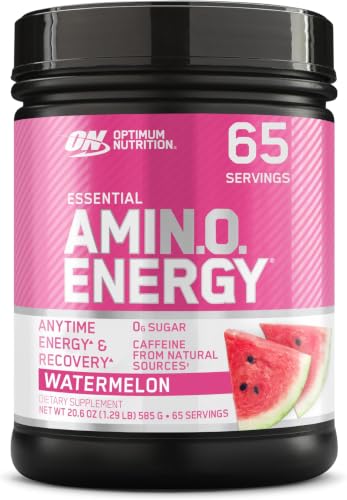 Image of Optimum Nutrition Amino Energy - Pre Workout with Green Tea, BCAA, Amino Acids, Keto Friendly, Green Coffee Extract, Energy Powder - Watermelon, 65 Servings (Packaging May Vary) (Pack of 6)