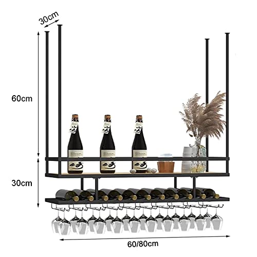 Estante para botellas de vino de hierro y madera 80cm miniatura 2
