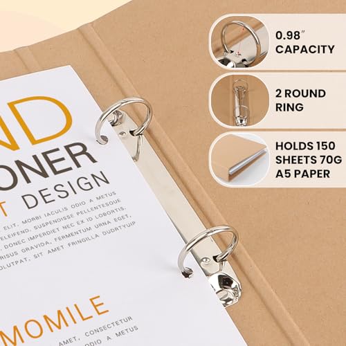 Classeur A5 kraft à anneaux : solution pour classer vos documents de travail sans les corner