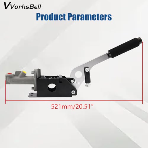 VVORHSBELL Hydraulische Handbremse, Universal-Handbremshebel, Rallye- und Drift-Renn-Handbremse, Aluminiumlegierung, horizontale hydraulische E-Brake für Auto-Modifikationen