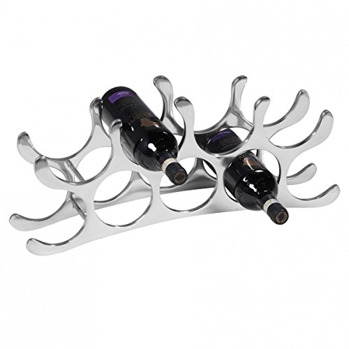 Produktbild Wohnling Design Aluminium Weinregal für 9 Flaschen, Silber