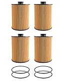 03H115562 4Pcs Oil Filter Fit for Porsche Cayenne VR6 3.6L V6 2012-2018 Volkswagen Atlas 2018-2023