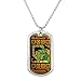 GRAPHICS & MORE Geometric Apatosaurus Brontosaurus Dinosaur Aztec Mayan Style Military Dog Tag Pendant with Chain