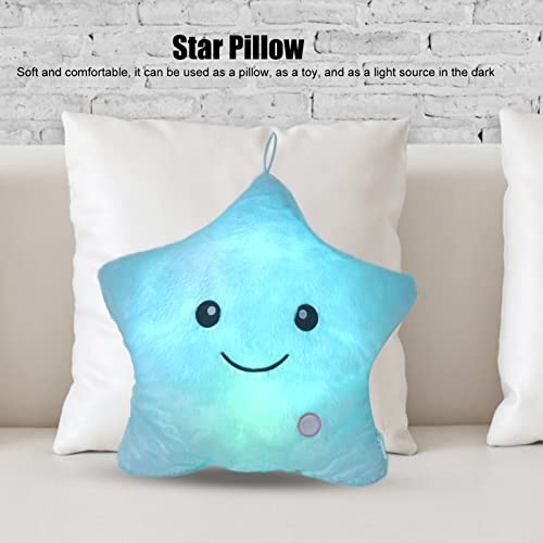 Travesseiro Luminoso Em Forma de Estrela, Cor Bonita, Travesseiro de Pelúcia Brilhante para Decoraçã