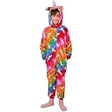 A2Z 4 Kids Girls A2Z - Mono para niños y niñas con diseño de unicornio 3D con escamas de arco iris y estampado en todo en uno para Halloween, Navidad, cosplay.