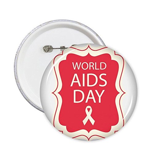 Badge Bouton Ruban Rouge VIH 5pcs : Petit Cadeau Solidaire et Symbolique