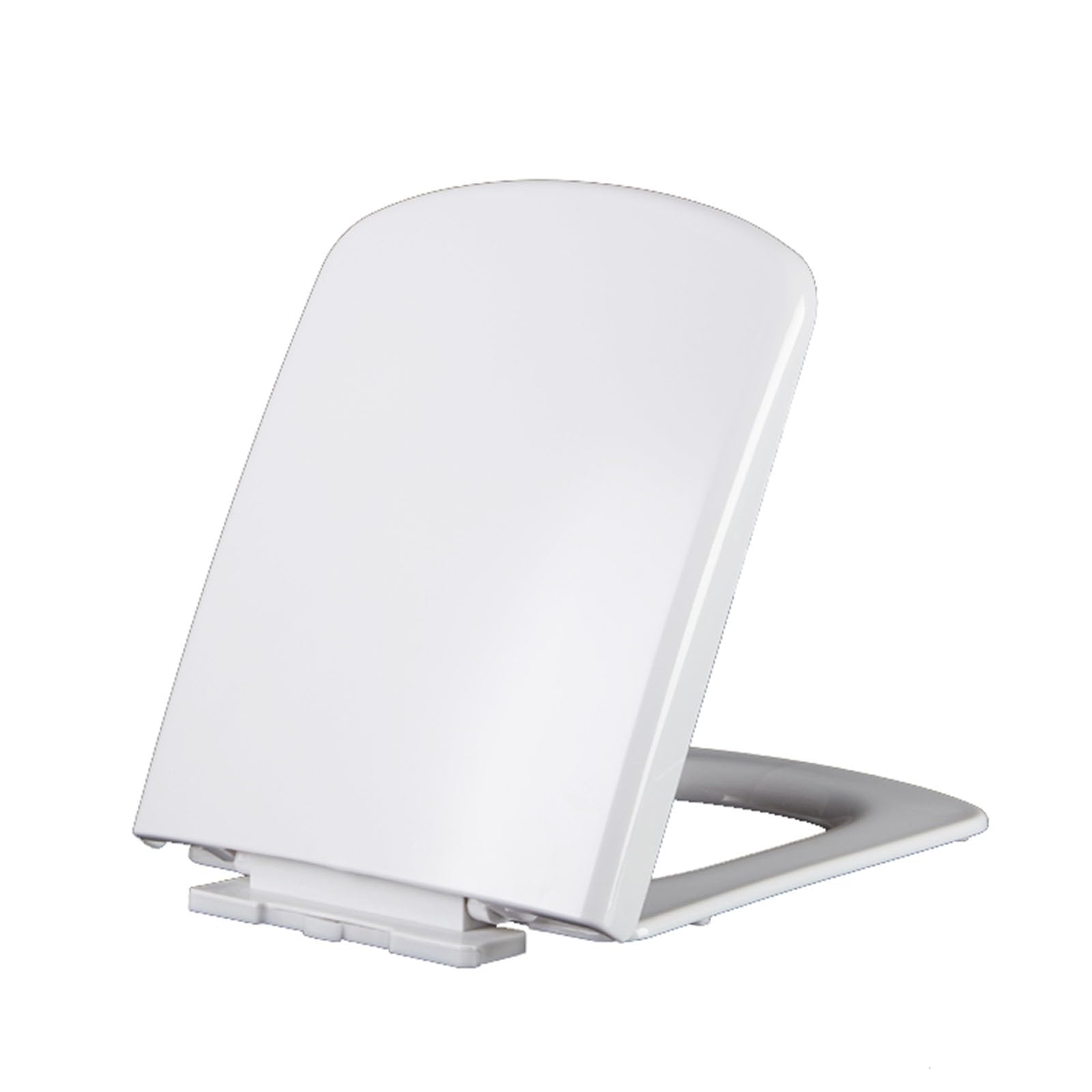 Asiento de inodoro de cierre suave con liberación rápida, bisagras ajustables de 360°, fácil de instalar, esencial para el baño blanco para el hogar de estilo contemporáneo y moderno