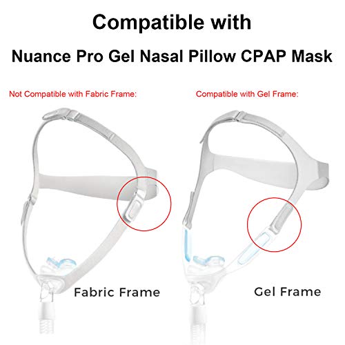 Nuance Pro Headgear, CPAP Headgear Replacement for Philips Respironics Nuance Pro Nasal Pillow CPAP Mask, LALASTAR CPAP Nasal Mask Strap for CPAP Machine, Standard Size