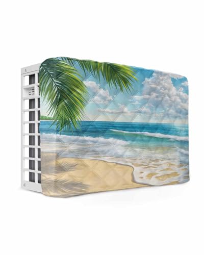 Summer Beach Indoor AC Cover for Window Units 25"x18"x3.5