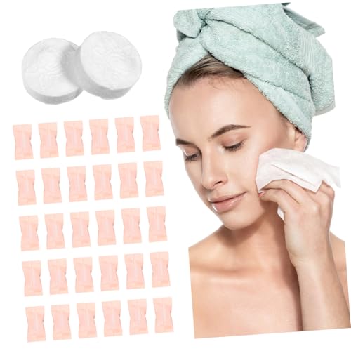 VALICLUD 100 Piezas Toalla Facial Desechable Portátil Simple Tallas De Cara Comprimir Toallas Limpieza El Secado Limpiador Senderismo Extra Húmedo Algodón