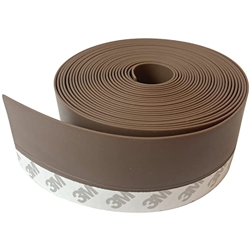 Donyoung 16.5Ft Weather Stripping Door Seal, 1-3/4'' Width Silicone Seal Strip Bottom Door Sweep, Widened Self-Adhesive Door Draft Stopper For Gaps Of Windows Doors And Shower Glass, Brown #TOP18