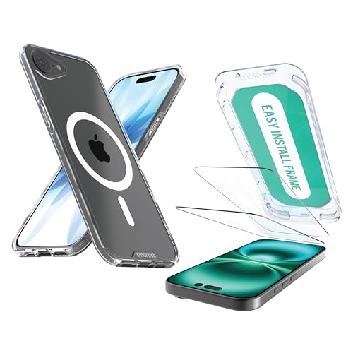 Image of Smartish iPhone 17e /16e MagSafe Clear Case - Gripmunk Magnetic Slim Case [Lightweight + Protective] Anti-Yellowing Thin Grip Clear Cover for Apple iPhone 17e /16e - Clearly Clear