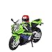 Modèle de Moto Modèle de Voiture de Moto 1/12 pour S1000RR Course Motos Simulation Alliage avec Casque Son et lumière Collection Enfants Jouets Cadeau Maquette de Moto (Color : Green no Box)